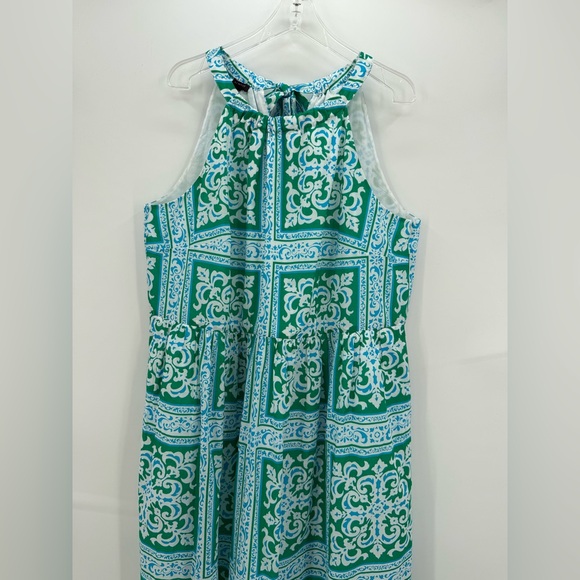 TALBOTS HALTER MAXI DRESS - MEDALLION TILES - Beach Vacation Summer Dress - Picture 5 of 10